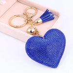 Blue heart keychain