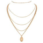 Maria Multi layered gold necklace