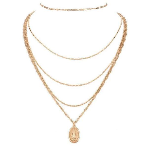 Maria Multi layered gold necklace