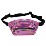 purple holographic fanny pack