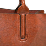 Leather brown tote bag 