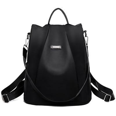black nylon convertible backpack purse