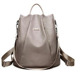 Gray Nylon backpack purse convertible for women
