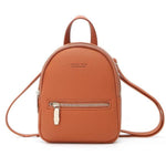 Brown mini backpack purse