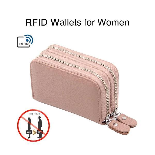 RFID Double Zipper Multifunctional Wallet for Women