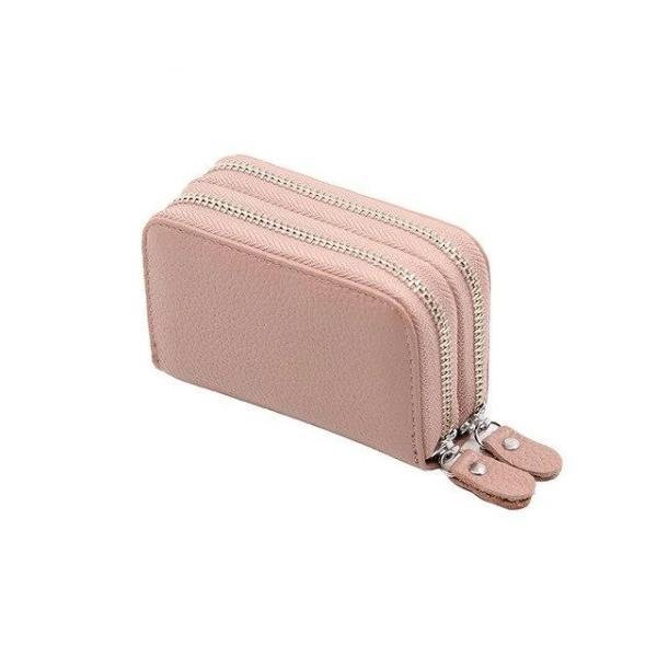 Pink RFID credit card small wallet womens