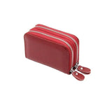 Red RFID credit card small wallet womens