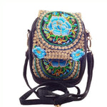 Kaira, Attractive Messenger Bag, blue flower 