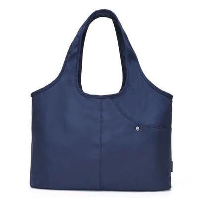 Blue nylon tote bag waterproof umbrella compartment