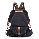 Black Convertible canvas backpack messenger crossbody purse