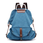 Blue Convertible canvas backpack messenger crossbody purse