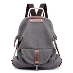 grey Convertible canvas backpack messenger crossbody purse