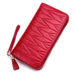 Red credit card holder rfid wallet womens