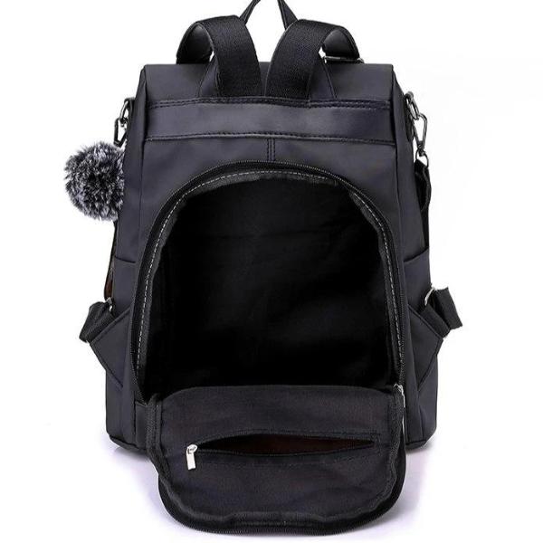 Anti theft nylon backpack for women