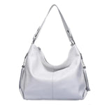 White leather crossbody bag large hobo purse