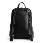 Leather backpack with convertible strap