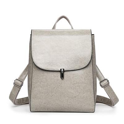 Gray Leather convertible backpack purse