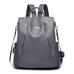 women grey leather backpack purse anti theft crossbody travel bag