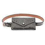 Fanny pack with rivets studs punk style