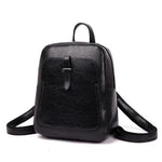 Black Leather backpack convetible vintage for women