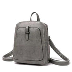 Gray Leather backpack convetible vintage for women
