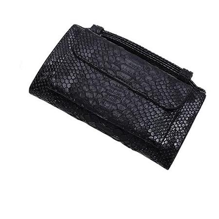 Black wallet purse with handle