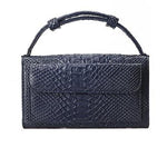 Dark blue wallet purse with handle
