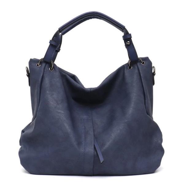 Blue large hobo crossbody bags leather