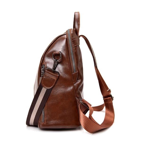 Vegan leather backpack with shoulder strap and ajustable backpack straps