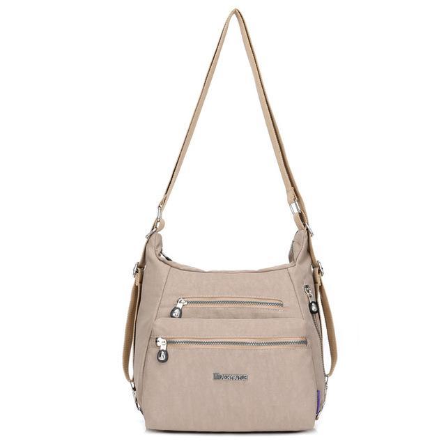 Apricot convertible crossbody nylon bag women