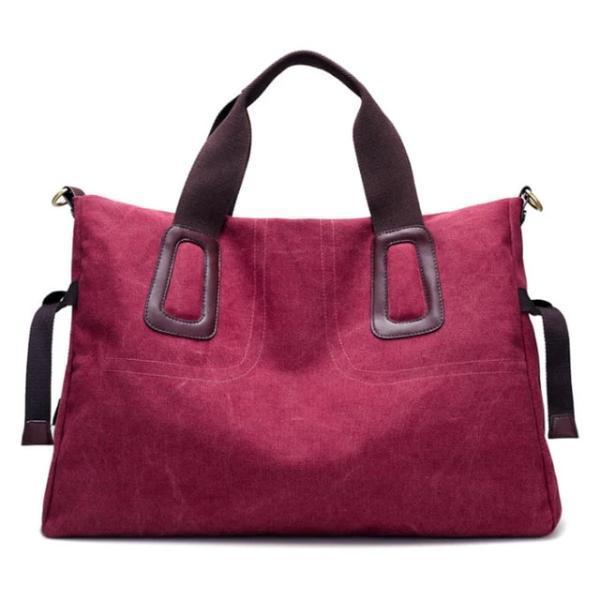 17 inches laptop burgundy canvas bag