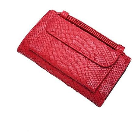 Red wallet purse with handle