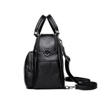 side leather backpack purse