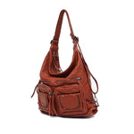 Brown Crossbody backpack purse 