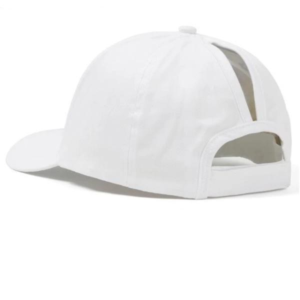 White ponytail baseball cap