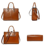 Brown square handbag